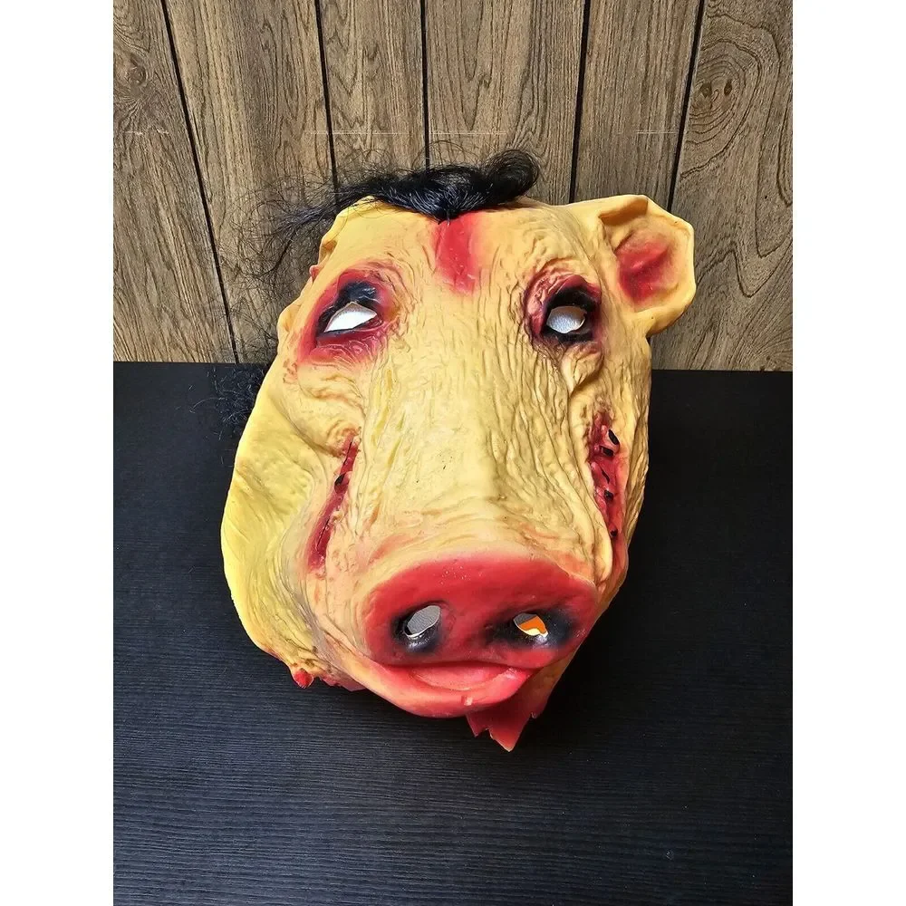 Vivid Latex‎ Horror Pig Monster Mask  With Wig/Hair